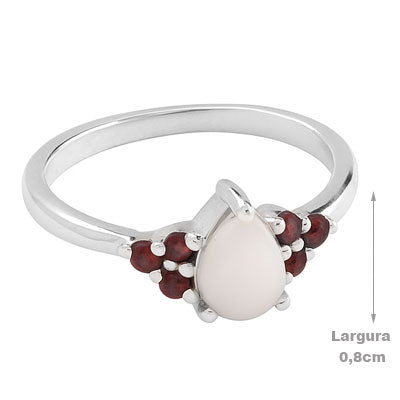 Anel de Prata com Pedras - 67725