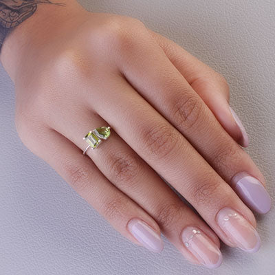 Anel de Prata com Peridoto - 67729