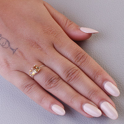 Anel de Prata com Citrino - 67732