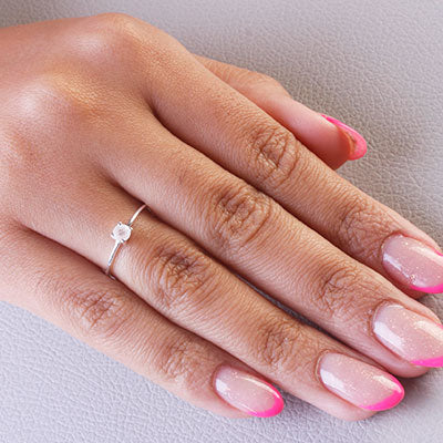 Anel de Prata com Pedra da Lua - 67741