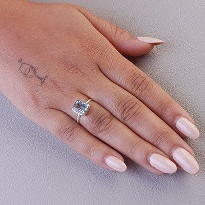 Anel de Prata com Topázio - 67763