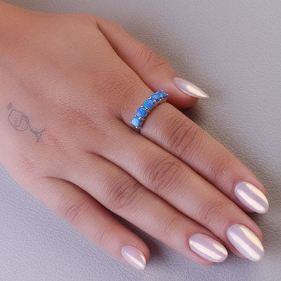 Anel de Prata com Opala - 67769