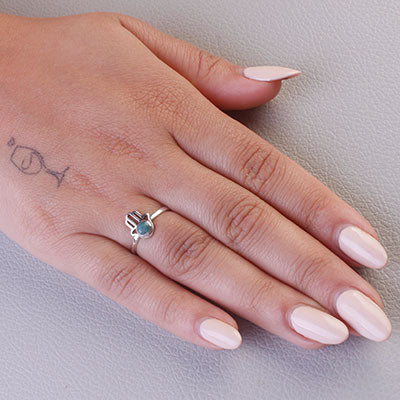 Anel de Prata com Esmeralda - 67780