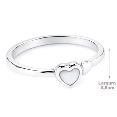 Anel de Prata Coração - 67788