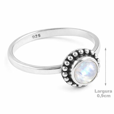 Anel de Prata com Pedra da Lua - 67790