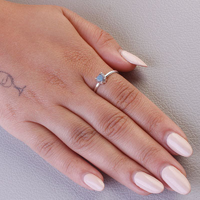 Anel de Prata com Labradorita - 67803