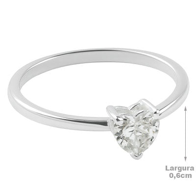 Anel de Prata Coração - 67804