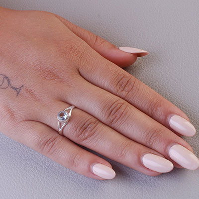 Anel de Prata com Topázio - 67808