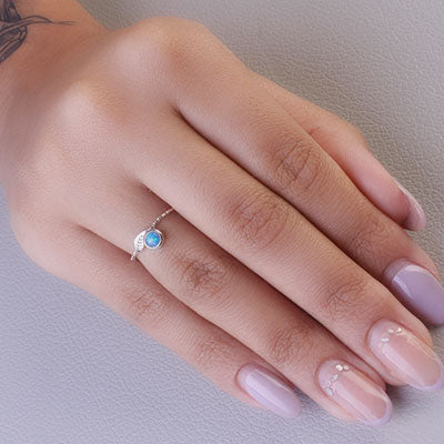 Anel de Prata com Opala - 67822