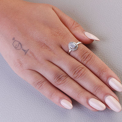 Anel de Prata com Pedra da Lua - 67827