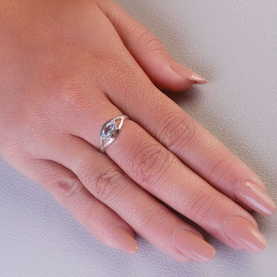 Anel de Prata com Topázio - 67839