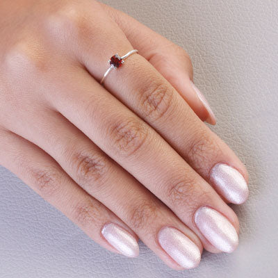 Anel de Prata com Granada - 67849