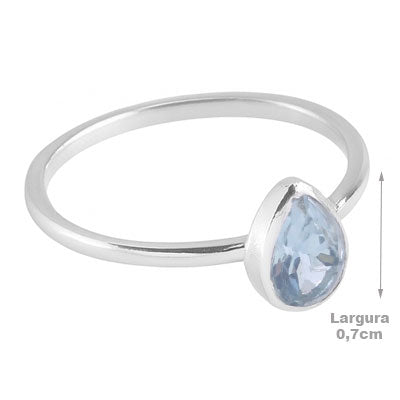 Anel de Prata com Topázio - 67855