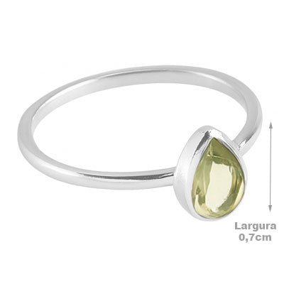 Anel de Prata com Peridoto - 67859