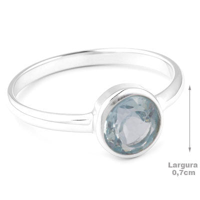 Anel de Prata com Topázio - 67863