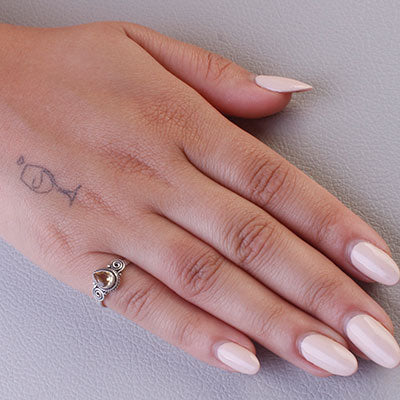 Anel de Prata com Citrino - 67866