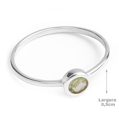 Anel de Prata com Peridoto - 67873