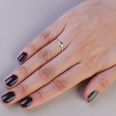 Anel de Prata com Peridoto - 67873