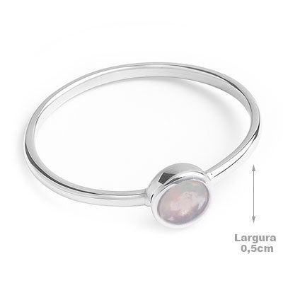 Anel de Prata com Pedra da Lua - 67877