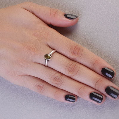 Anel de Prata com Peridoto - 67885