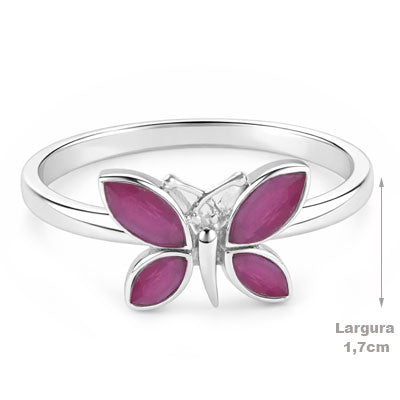 Anel de Prata com Rubi - 67892
