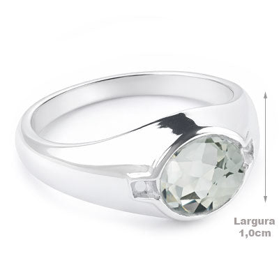 Anel de Prata com Prasiolita - 67901