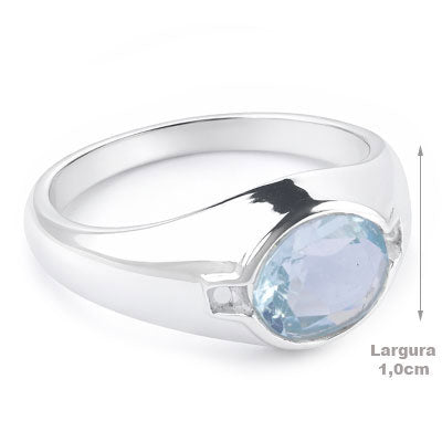 Anel de Prata com Topázio - 67902