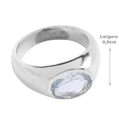 Anel de Prata com Topázio - 67909