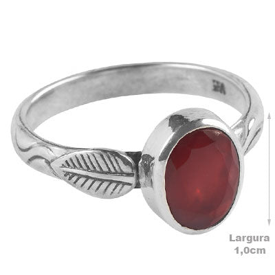 Anel de Prata com Rubi - 67928