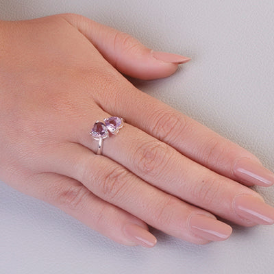 Anel de Prata com Ametista - 67931