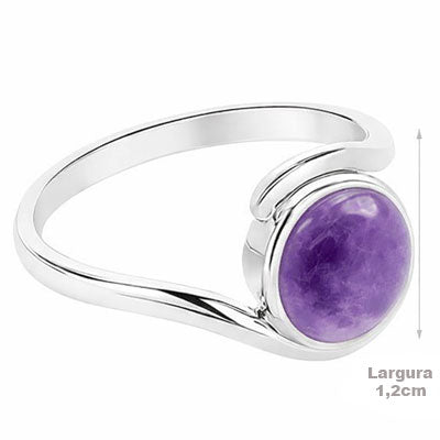 Anel de Prata com Ametista - 67948
