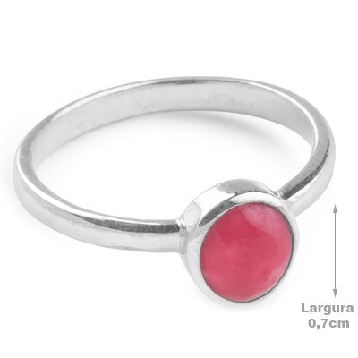 Anel de Prata com Rubi - 67954