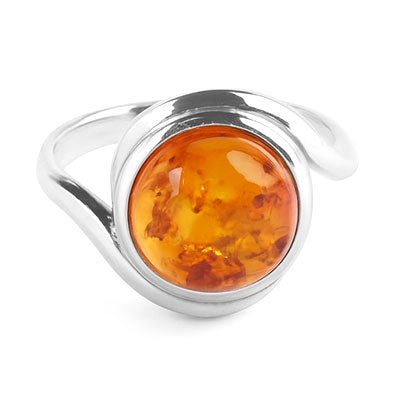 Anel de Prata com Âmbar - 67959
