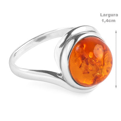 Anel de Prata com Âmbar - 67959