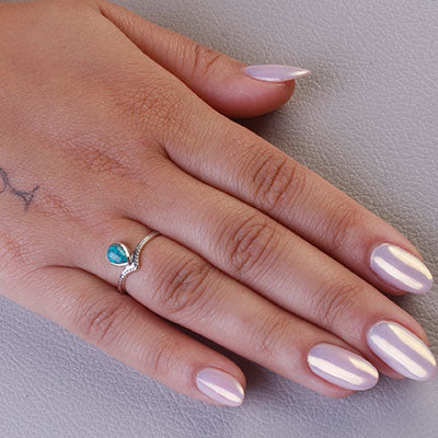 Anel de Prata com Turquesa - 67968