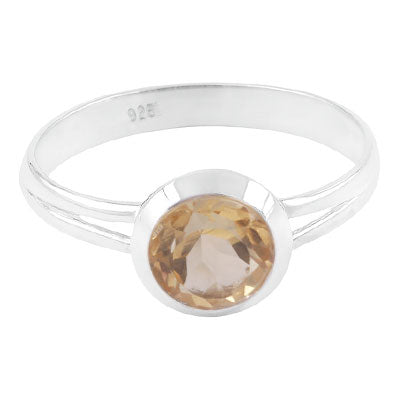 Anel de Prata com Citrino - 67973