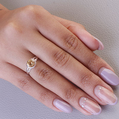 Anel de Prata com Citrino - 67973