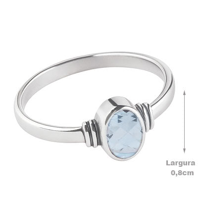 Anel de Prata com Topázio - 67980