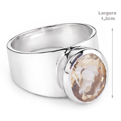 Anel de Prata com Citrino - 67984