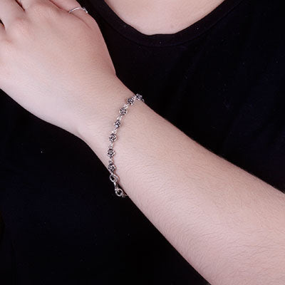 Pulseira de Prata Rosa - 68001