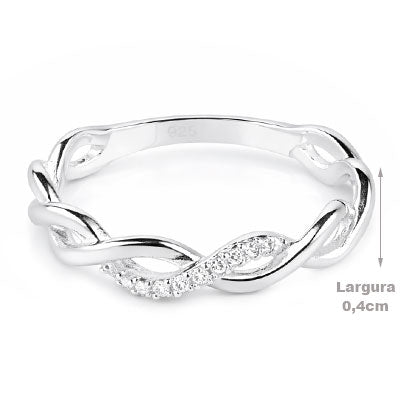 Anel de Prata com Zircônia - 68014