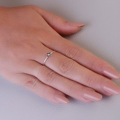 Anel de Prata Flor - 68017