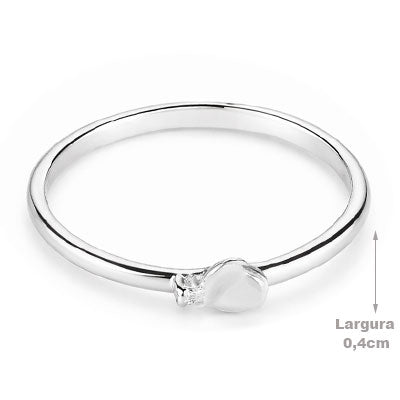 Anel de Prata Coração - 68024