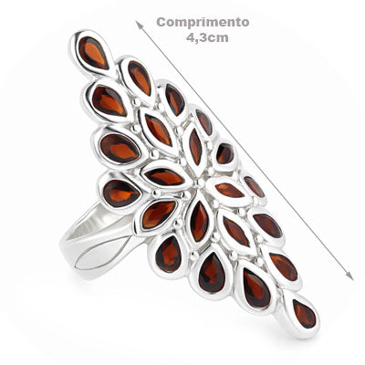 Anel de Prata com Granada - 68048