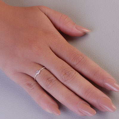 Anel de Prata com Quartzo Rosa - 68055