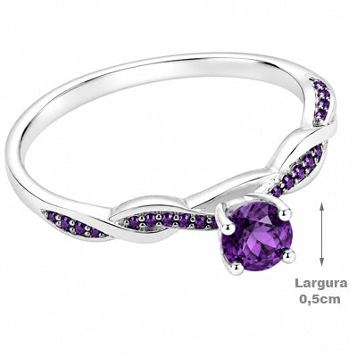 Anel de Prata com Zircônia - 68059