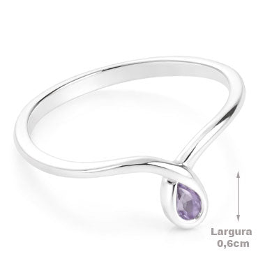 Anel de Prata com Zircônia - 68057