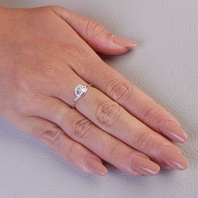 Anel de Prata com Zircônia - 68063