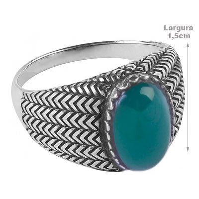 Anel de Prata com Crisopázio - 68083