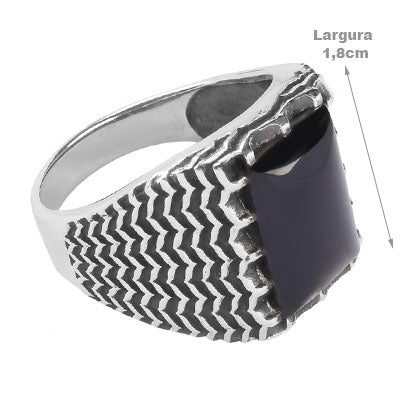 Anel de Prata com Ágata - 68084